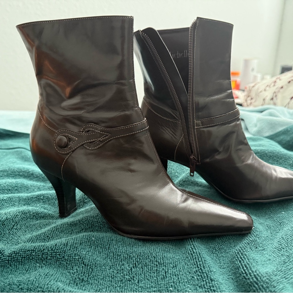 Chic Brown Ankle Boots Michelle D